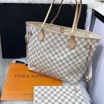 Bolsa LV Neverfull Tote MM Damier - Branco