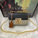 Bolsa Gucci Padlock Tiracolo - Preto