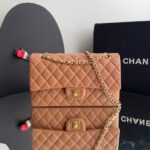 Bolsa Chanel Classic 255-Marrom Claro