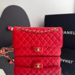 Bolsa Chanel Classic 255 Caviar -Vermelho/Dourado