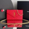 Bolsa YSL Envelope-Vermelho/Dourado