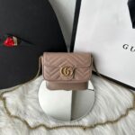 Bolsa GG Marmont Super Mini-Nude/Dourado