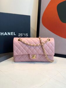Bolsa Chanel Classic 11.12 Rosa Claro