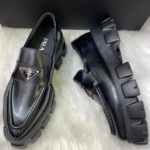 Sapato Prada Mocassim Monolith - Preto