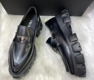 Sapato Prada Mocassim Monolith - Preto