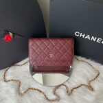 Bolsa Chanel Woc Caviar - Vinho/Dourado