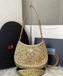 Bolsa Prada Cleo Cristais - Dourado