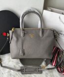 Bolsa Prada Vitello Daino - Cinza