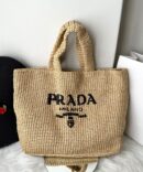 Bolsa Prada Tote Ráfia - Bege