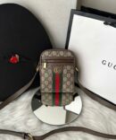 Bolsa Gucci Tiracolo Ophidia - Bege/Marrom