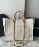 Bolsa Chanel Tote Fibra  - Bege