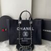 Bolsa Chanel Tote Fibra - Preto