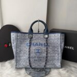 Bolsa Chanel Tote Fibra - Azul