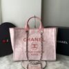 Bolsa Chanel Tote Fibra - Rosa