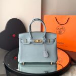 Bolsa Hermes Birkin 30 - Azul Claro/Dourado