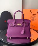 Bolsa Hermes Birkin 30 - Roxo/Dourado