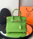 Bolsa Hermes Birkin 30 - Verde Claro/Dourado