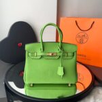 Bolsa Hermes Birkin 30 - Verde Claro/Dourado