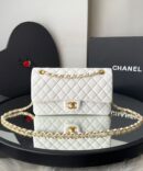 Bolsa Chanel Classic 255 - Branco/Dourado