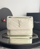 Bolsa YSL Niki G - Branco/Prata