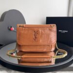 Bolsa YSL Niki G - Caramelo/Dourado