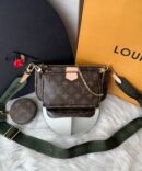 Bolsa LV Multi-Pochette Accessoires - Marrom/Verde