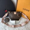 Bolsa LV Multi-Pochette Accessoires - Marrom/Rosa