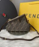 Bolsa Fendi First Jacquard FF - Marrom