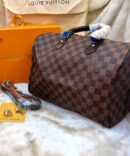 Bolsa LV Speedy Bandouliere Damier 35 - Marrom/Preto