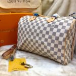 Bolsa LV Speedy Bandouliere Damier 35 - Branco/Azul