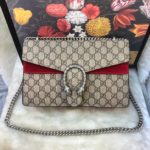 Bolsa GG Dionysus Supreme Monogram - Bege/Vermelho