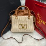 Bolsa Valentino Bucket Vime - Bege/Caramelo