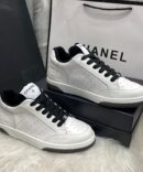 Tênis Chanel Cano Baixo - Branco/Preto