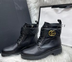 Bota Gucci Ankle Boot - Preto/Dourado