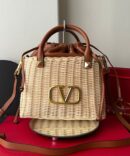 Bolsa Valentino Bucket Vime - Bege/Marrom