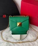 Bolsa Valentino Garavani One Stud - Verde/Dourado