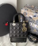 A Bolsa Dior Lady Mini - Preto/Dourado