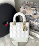 Bolsa Dior Lady Mini - Branco/Dourado