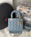 Bolsa Dior Lady Mini - Azul/Dourado