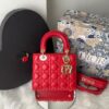 Bolsa Dior Lady Mini - Vermelho/Dourado