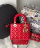 Bolsa Dior Lady Mini - Vermelho/Dourado