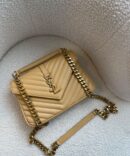 Bolsa Saint Laurent College - Bege/Dourado