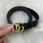 Cinto Gucci Fino Preto