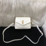 Bolsa Saint Laurent Loulou Toy - Branco/Dourado