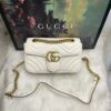 Bolsa Gucci Marmont Matelassê MM - Branco/Dourado