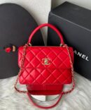 Bolsa Chanel Matelassê com Aba - Vermelho