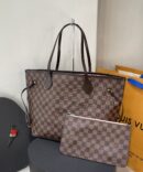 Bolsa LV Neverfull Tote MM Damier - Marrom