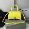 Bolsa Balenciaga Hourglass Efeito Crocodilo Amarelo