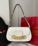 Bolsa Valentino Garavani Vlogo Chain - Branco/Dourado