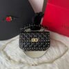 Bolsa Valentino Rockstud Spike - Preto/Dourado